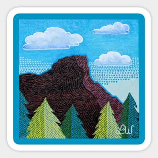 Electric Blue Butte Sticker